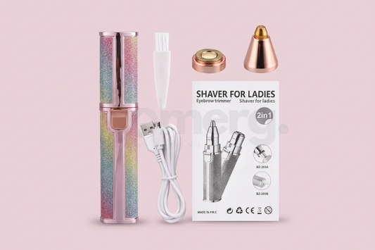 2 In 1 Rechargeable Flawless Eyebrow & Facial Hair Remover