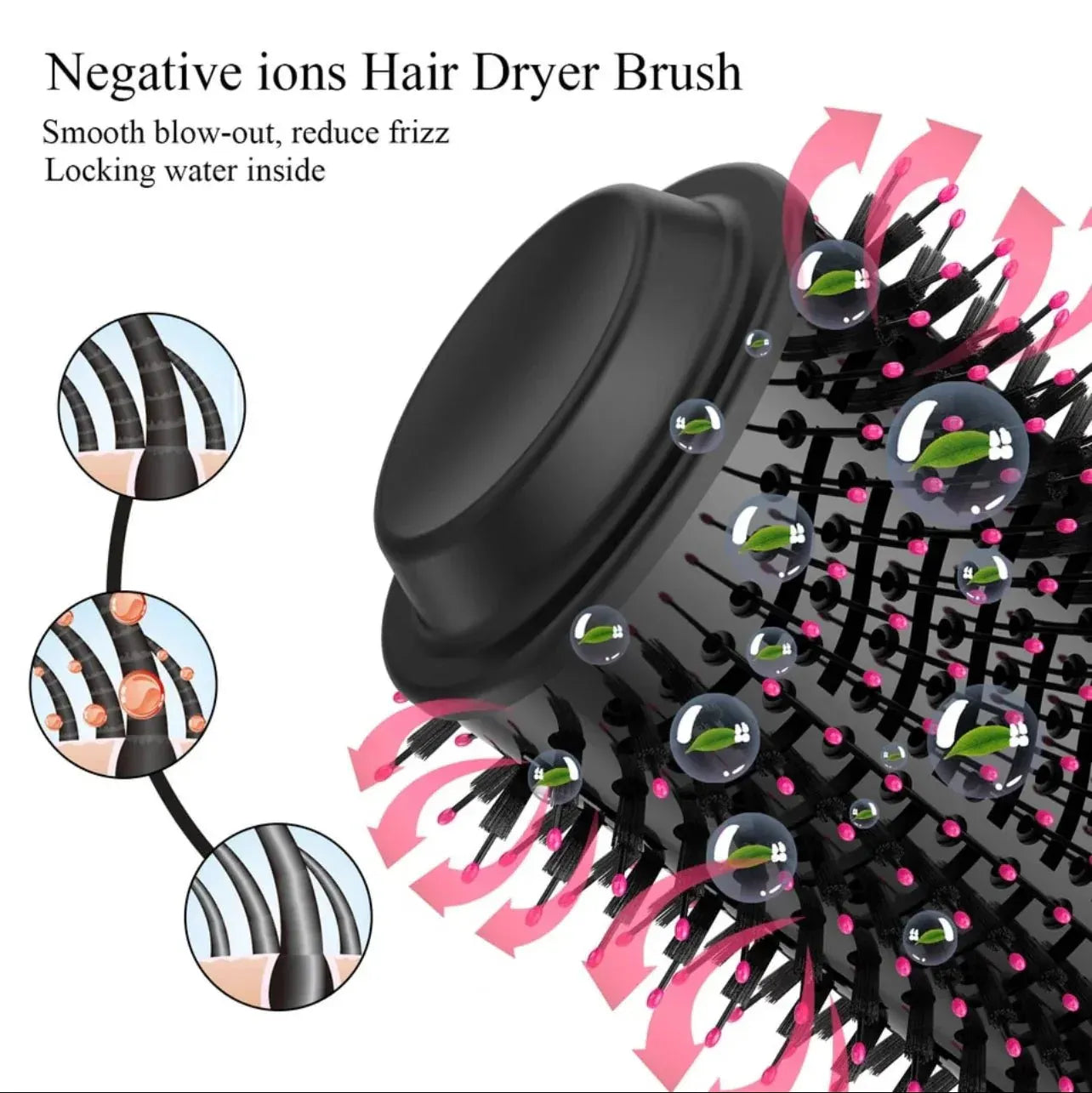Hot Air Brush (Hair Styler – Dry, Straighten & Volumize in One Go)
